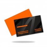 Business cards with spot UV-coating, 1-sided