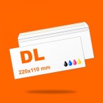 Envelope DL (220mm x 110mm) 4/0 single-sided, without window, self-adhesive strip