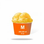 Ice cream cup "M" double-wall, with custom printing