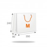 Shopping bag "M" landscape (width 350 x depth 90 x height 240mm), 1/0, outer side printed