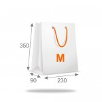 Shopping bag "M" portrait (width 230 x depth 90 x height 350mm), 2/0, outer side printed